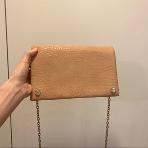 Beige color crossbody bag
